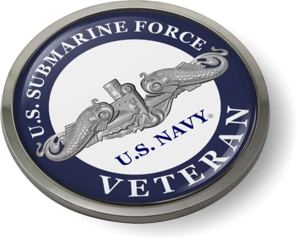 U.S. Navy Submarine Force Veteran with Silver Dolphins Emblem